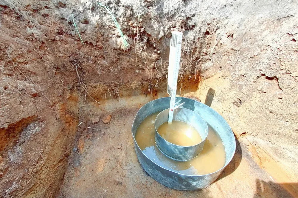 Illustrative image of Infiltration test (Porchet/Double-ring infiltrometer) in Sunshine Coast